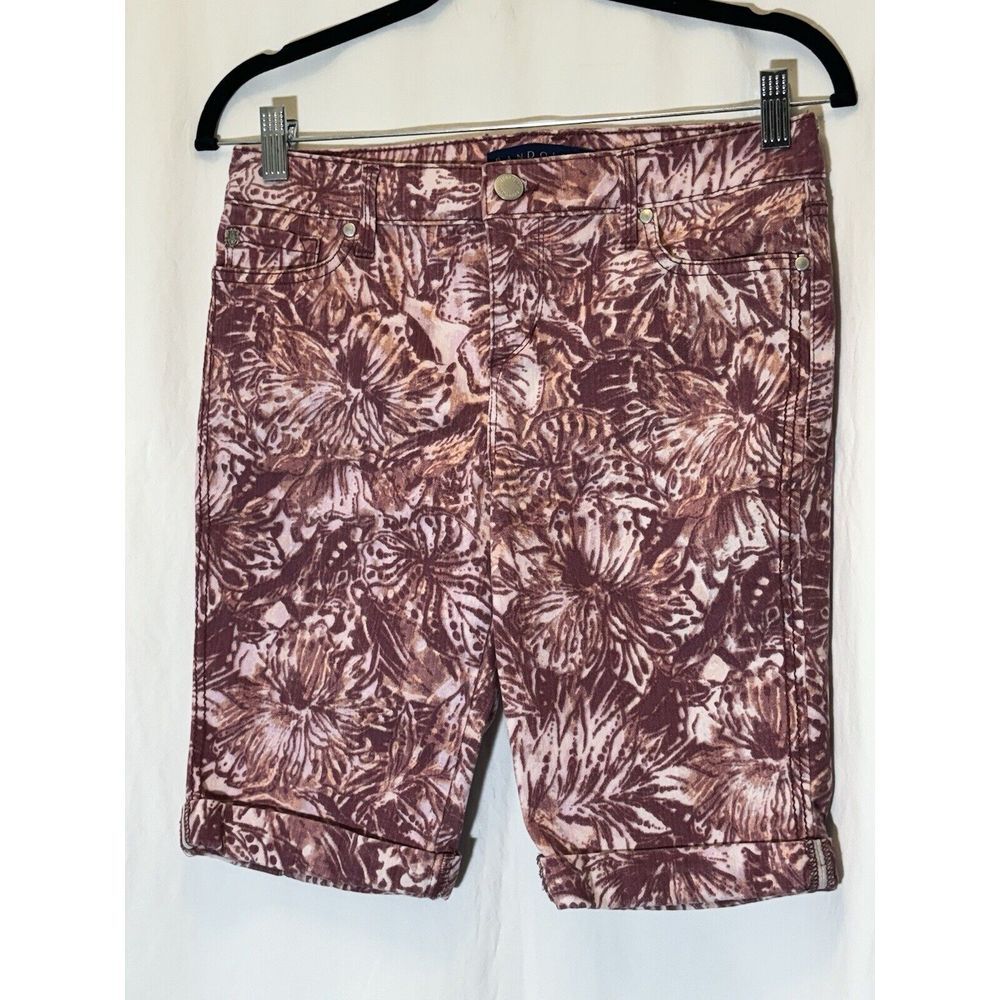BANDOLINO Womens‎ Size 4 Pink  Paisley Mandi Bermuda Capri F29